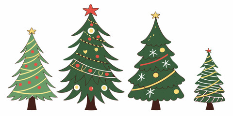 christmas tree isolated on white