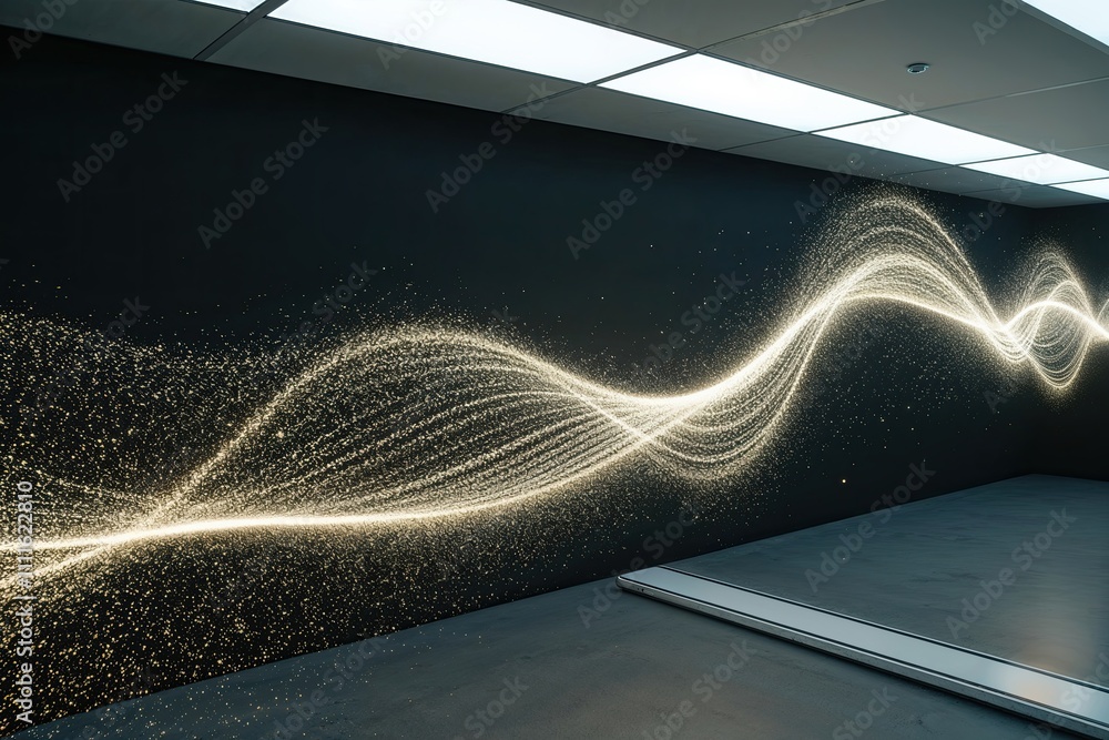 Poster waves of bright particles in an experimental virtual environment interface