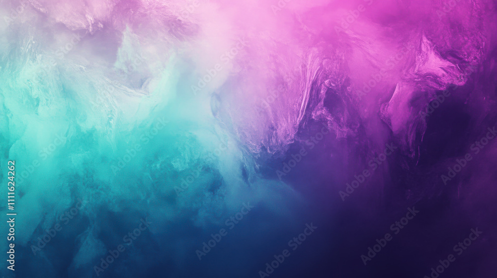 Poster vibrant purple and teal gradient background with subtle digital textures, creating dreamy and abstra