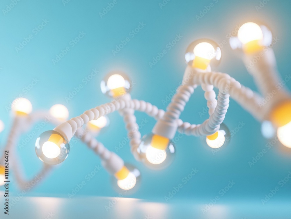 Aufkleber illuminated string lights forming a flowing design. ai.