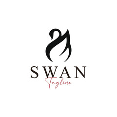 luxury stylish spreading wings swan logo design vector logotype sign illustration
Keywords: