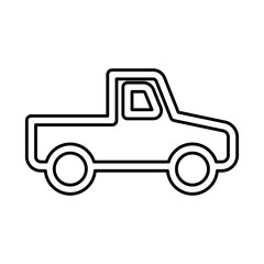 Pick-up truck icon in line style