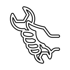 Fototapeta premium Wrench icon in line style