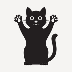 A Cat silhouette vector art illustration isolated on a white background