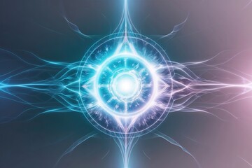 Ethereal Gradient Holographic Motion with Dynamic Energy Fields in a Virtual Background