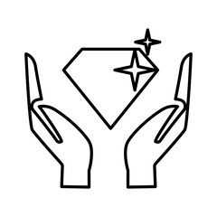 Diamond icon in Line style