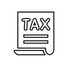Tax invoice icon in line style