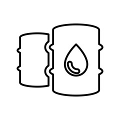Oil barrel icon in line style