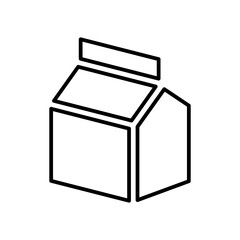 Box of milk icon in line style