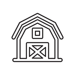 Barn icon in line style