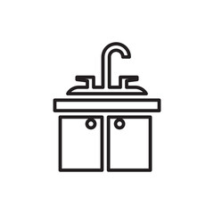 Sink icon in line style