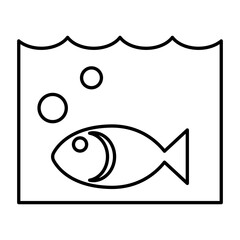 River icon in line style