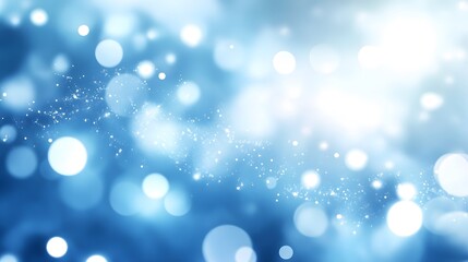 Abstract Blue Background With Sparkling Lights