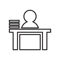 Working icon in line style