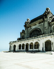 Obraz premium Architectural details of old casino building in Constanta, Romania.