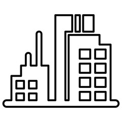 Obraz premium City icon in line style