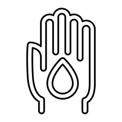 save water icon in line style