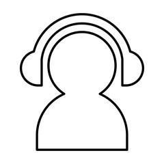 Call center icon in line style