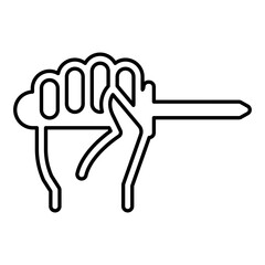 Screwdriver icon in line style