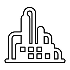 Obraz premium Factory icon in line style