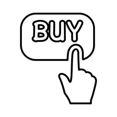 Buy button icon in line style