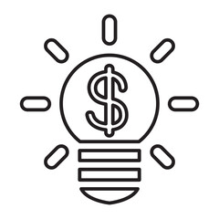 Business idea icon in line style