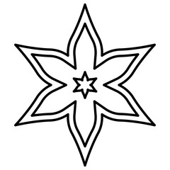 Flower icon in line style