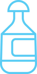 spirits bottle icon line illustration
