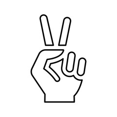 Obraz premium Victory icon in line style