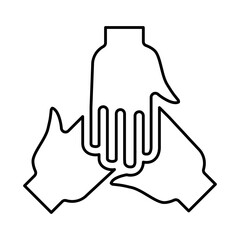 Teamwork icon in line style