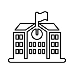 School icon in line style