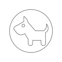 Dog icon in line style