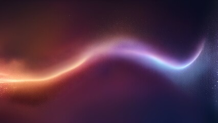 Abstract wave of light with gradient colors and a soft glow.