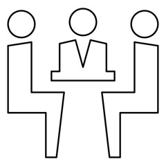 Meeting icon in line style