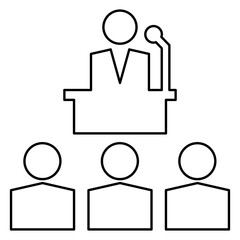 Seminar icon in line style