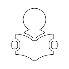 Reading icon in line style