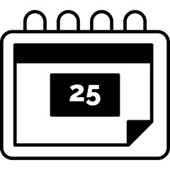 25 december, calendar, christmas, christmas day, holiday Icon