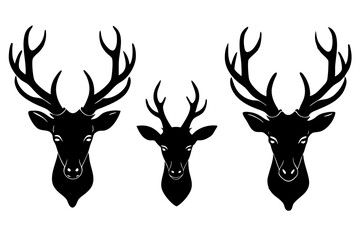 deer head icon silhouette.