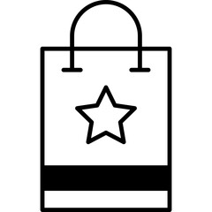 Bag, christmas, shopping, star Icon