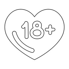 sexual icon in line style