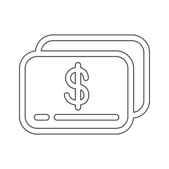 Credit card icon in line style