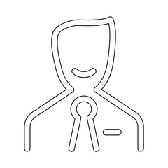 Businessman icon in line style