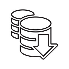 Database icon in line style