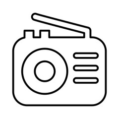 Radio icon in line style
