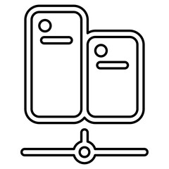 Server icon in line style