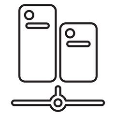 Server icon in line style
