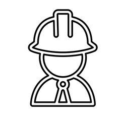 Engineer icon in line style