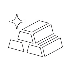 Gold icon in line style