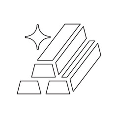 Gold icon in line style