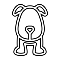 Dog icon in line style